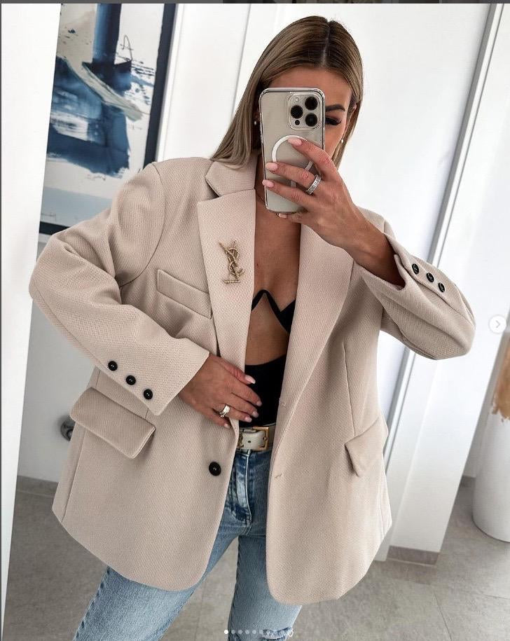 Xhaket oversize stof