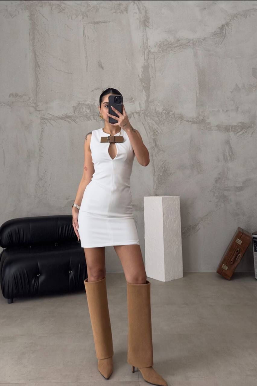 Zara style dress fustani me rripin kaf tek jaka