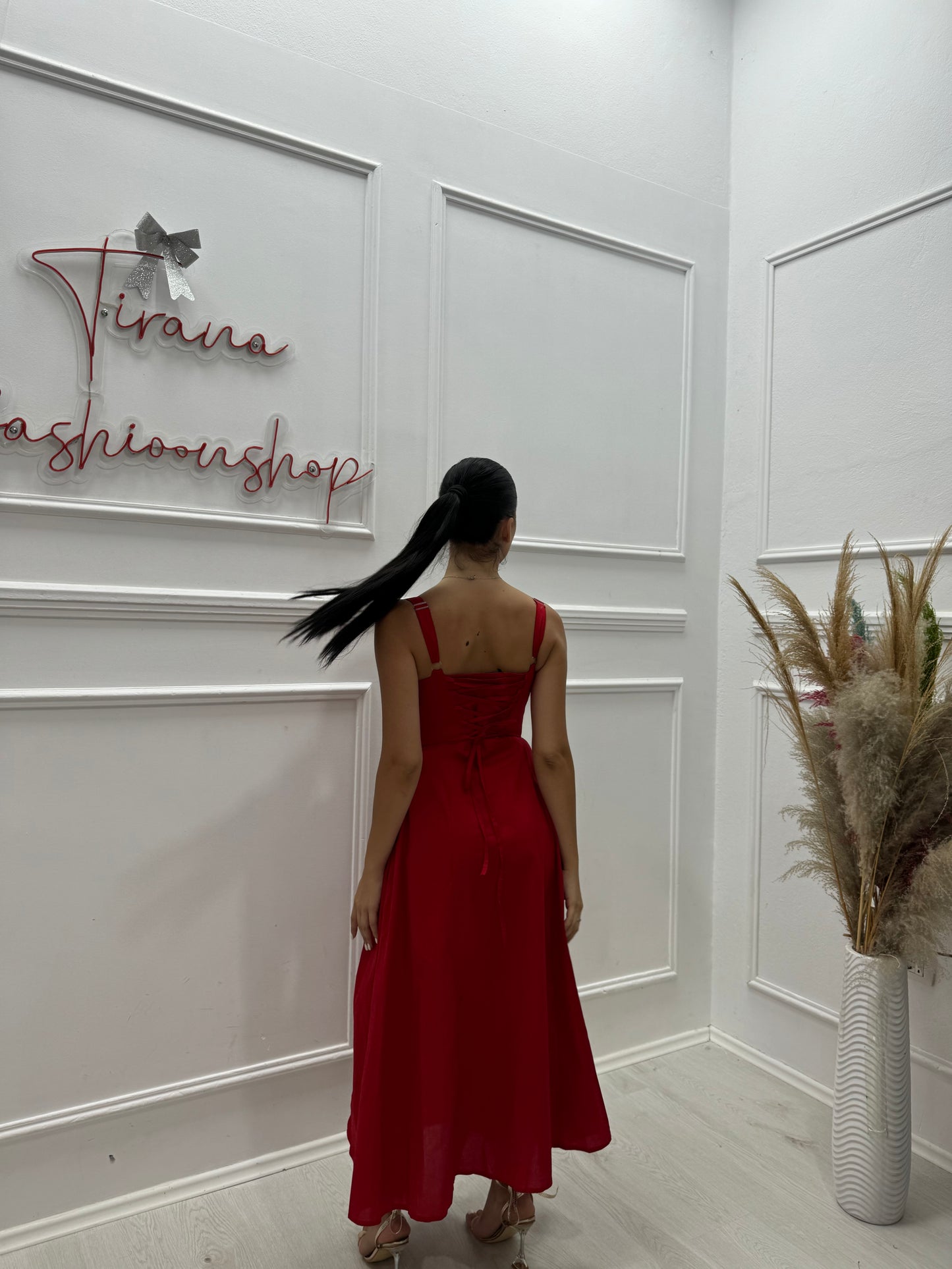 “Selen” red dress