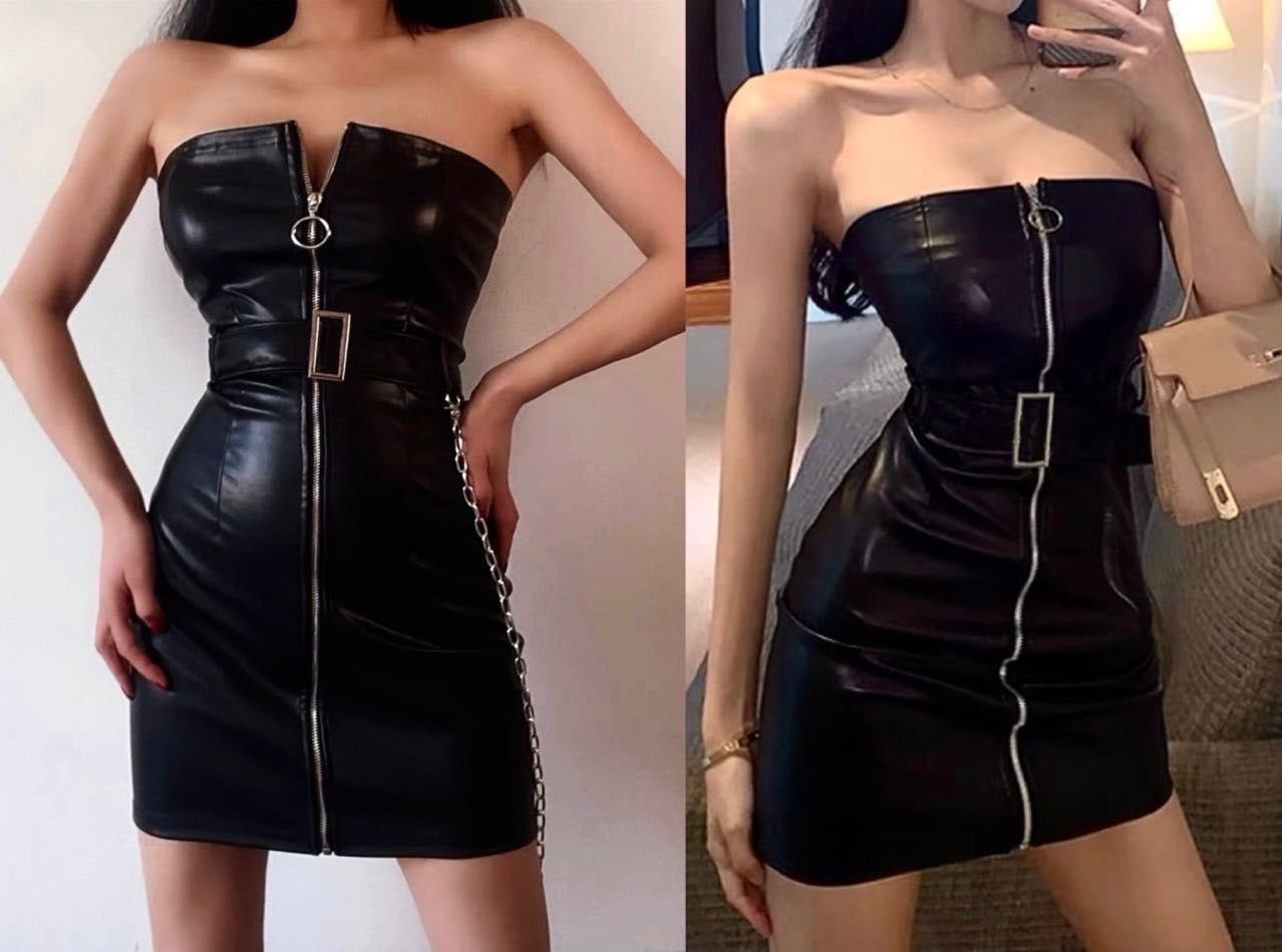 Fustan lekure off shoulder me rrip ne bel