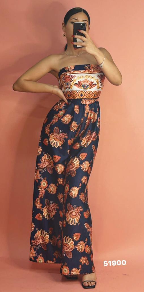 Jumpsuit saten me lule