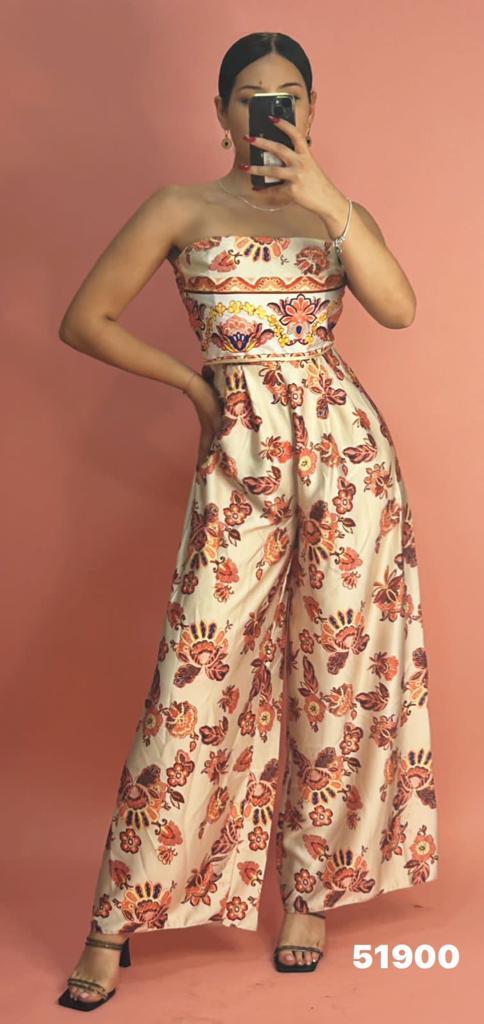 Jumpsuit saten me lule