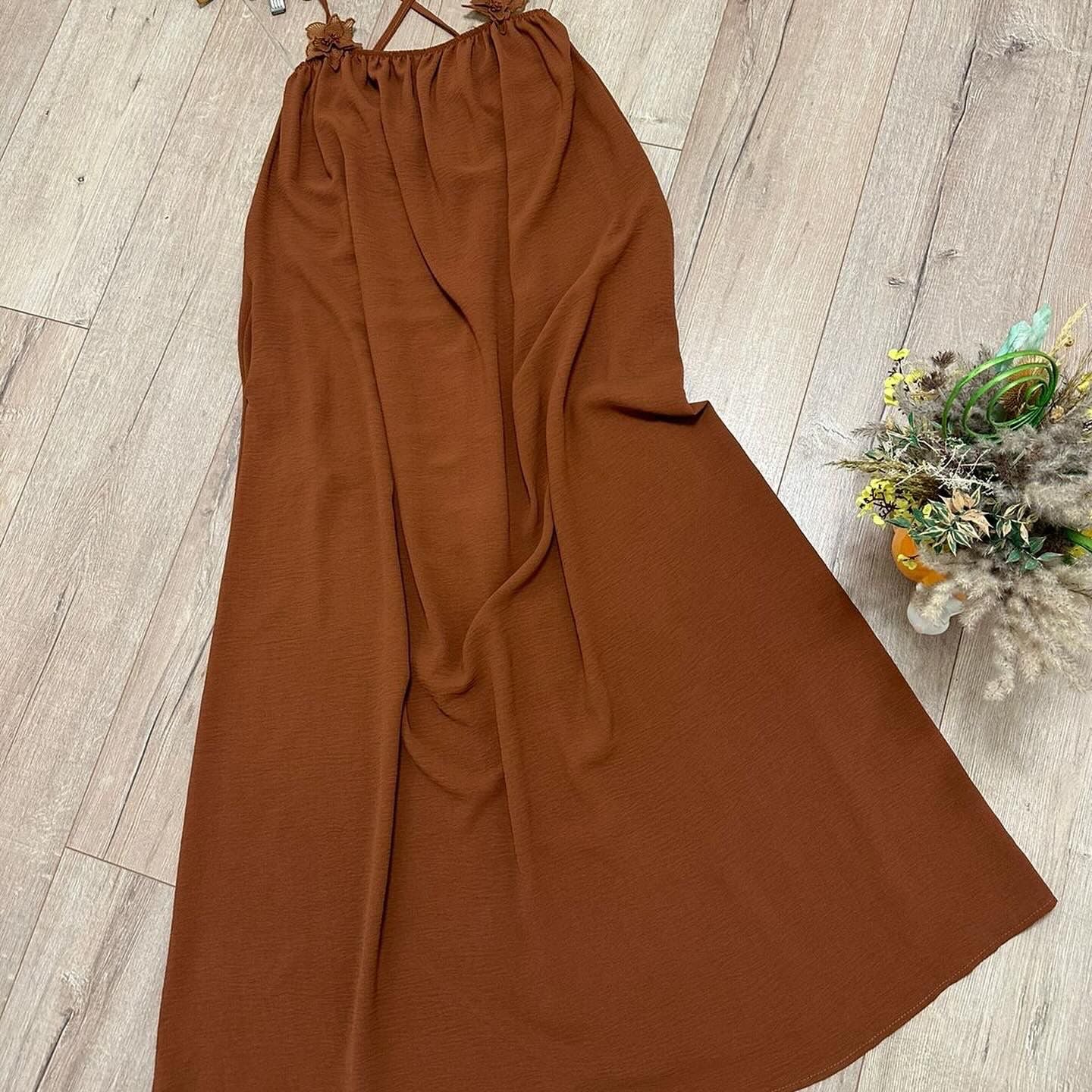 Greek vibes open back dress