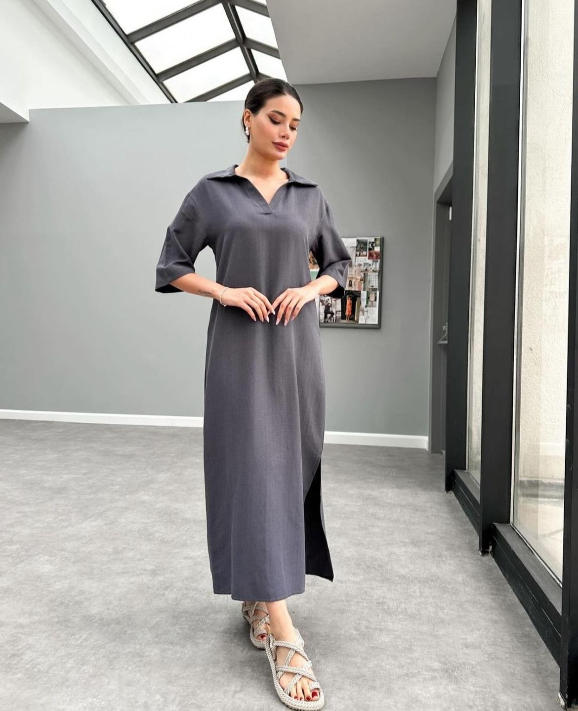 Fustan 100% lino oversize