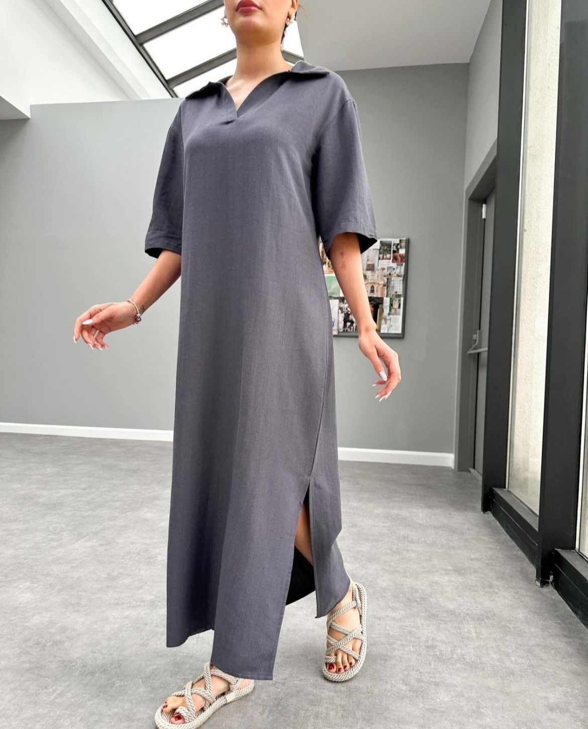 Fustan 100% lino oversize