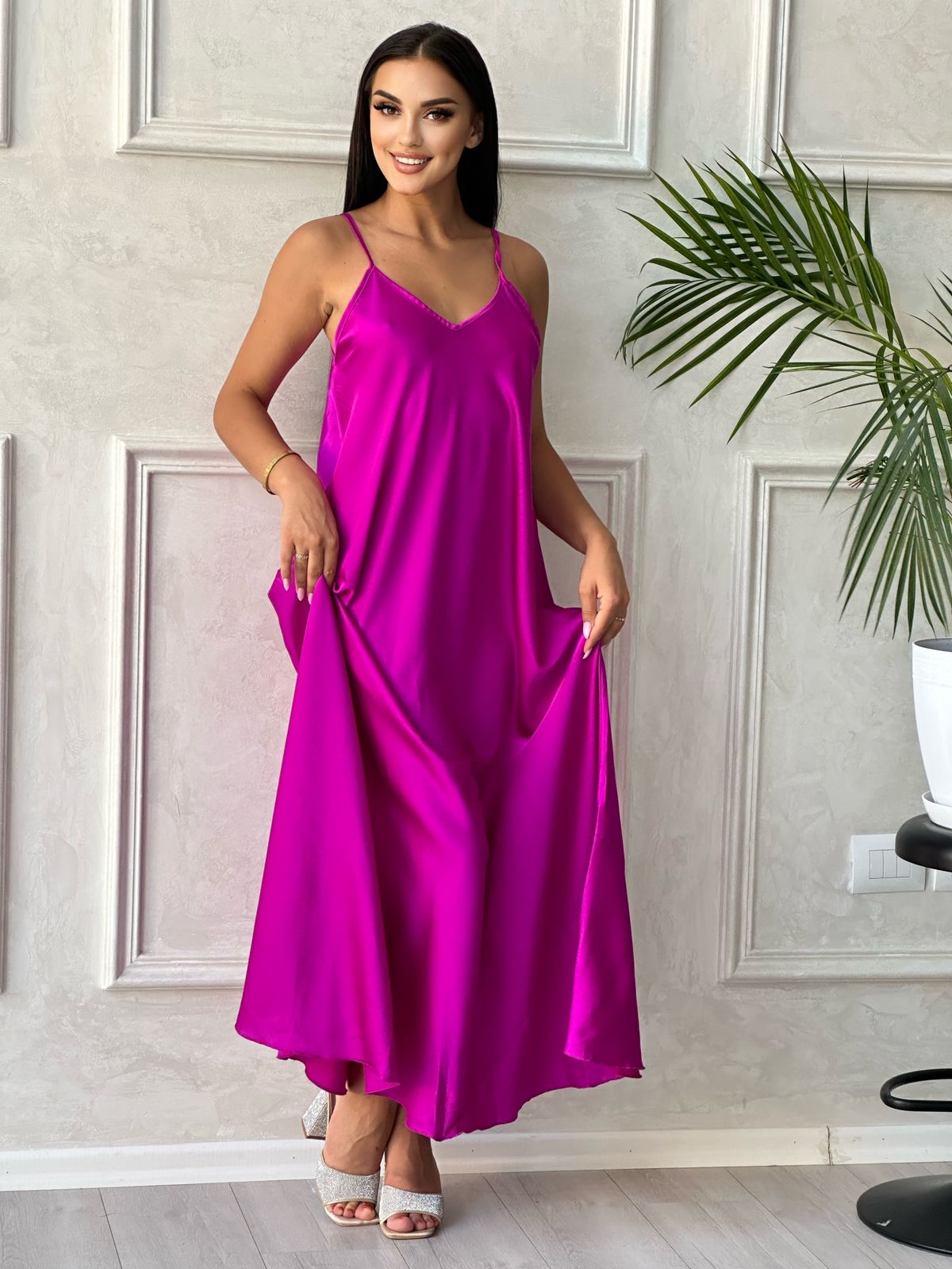 Fustane saten oversize