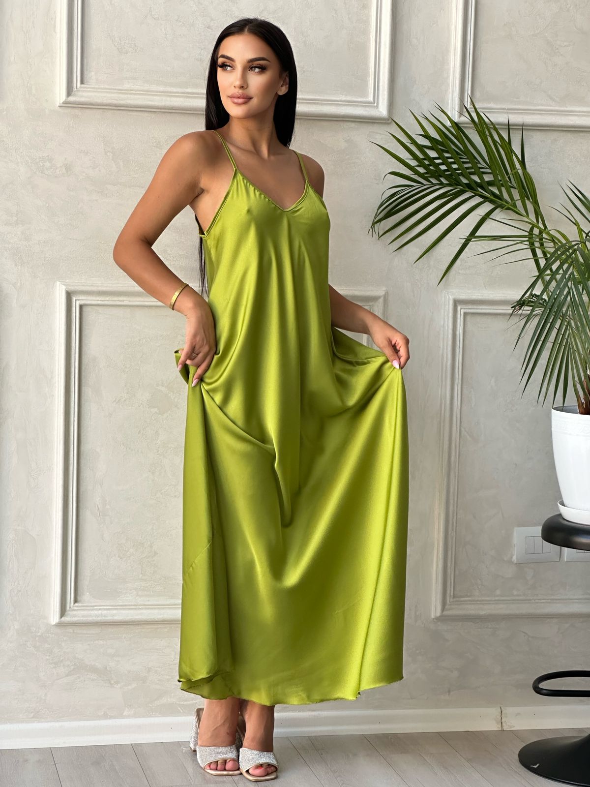 Fustane saten oversize