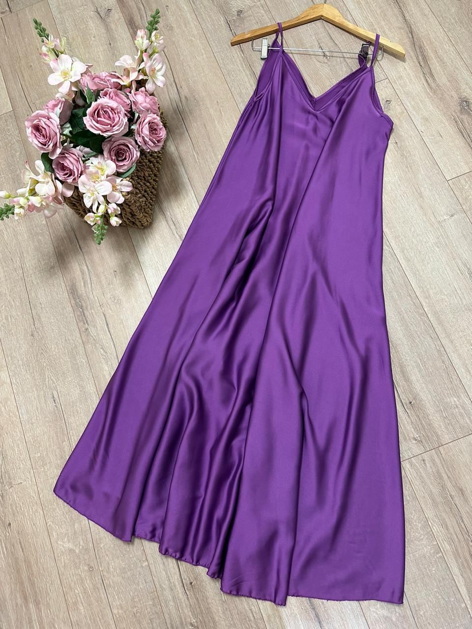 Fustan saten oversize