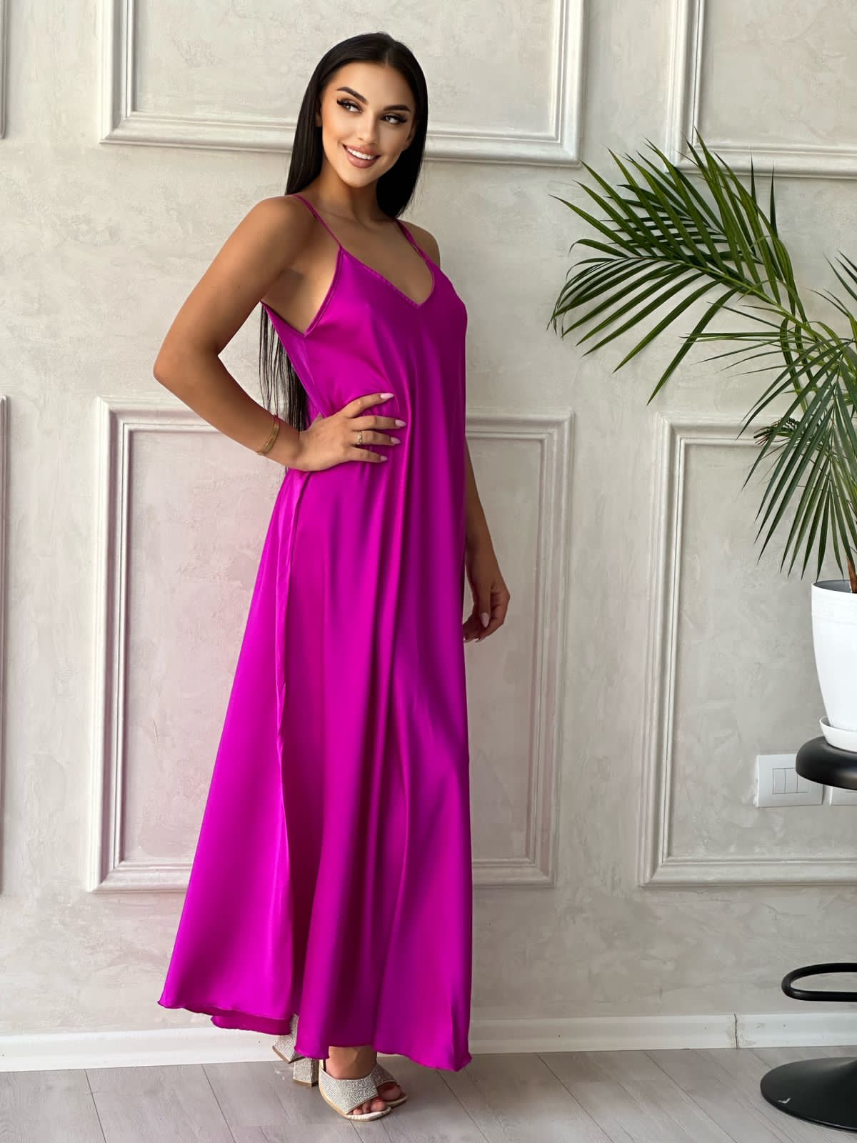 Fustane saten oversize