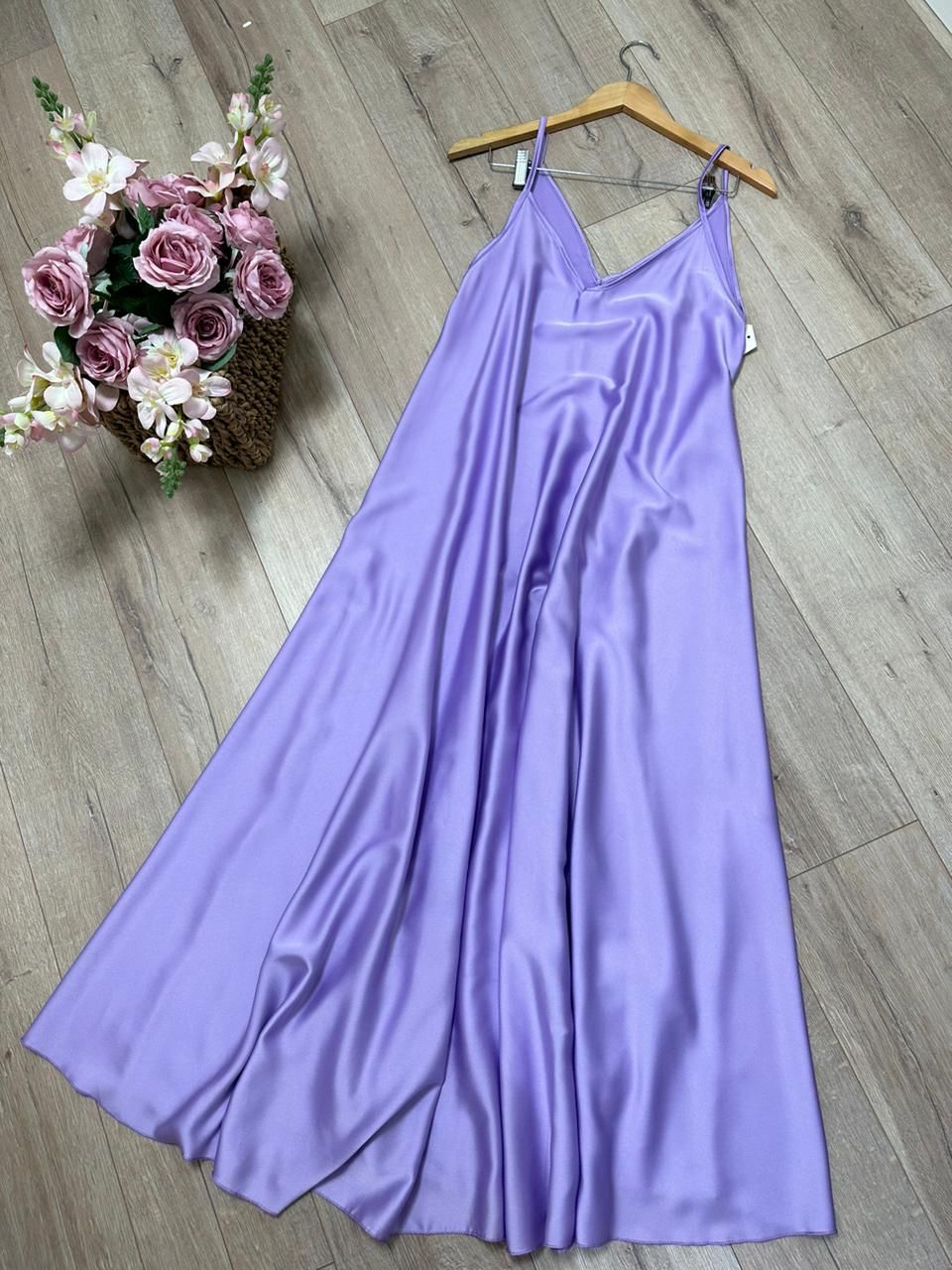 Fustan saten oversize
