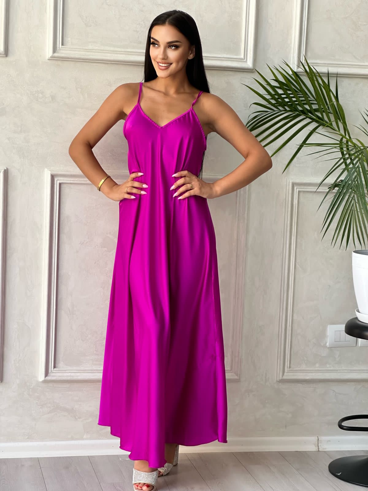 Fustane saten oversize