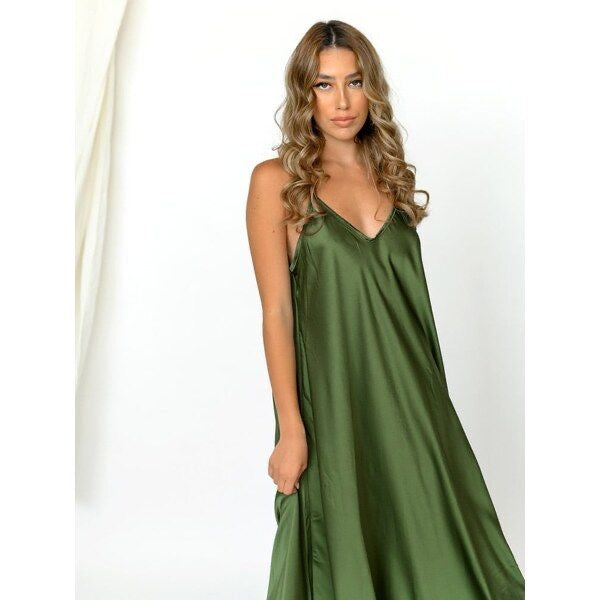 Fustan saten oversize
