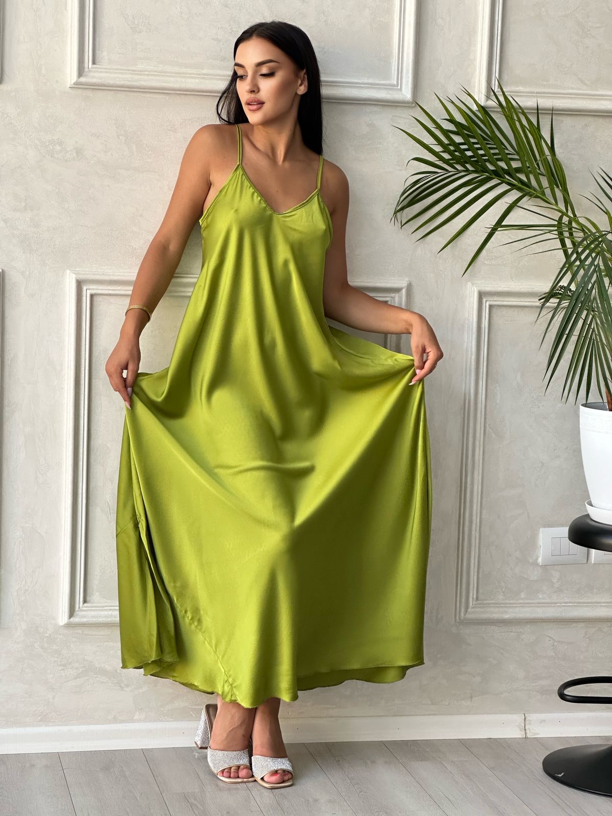 Fustane saten oversize