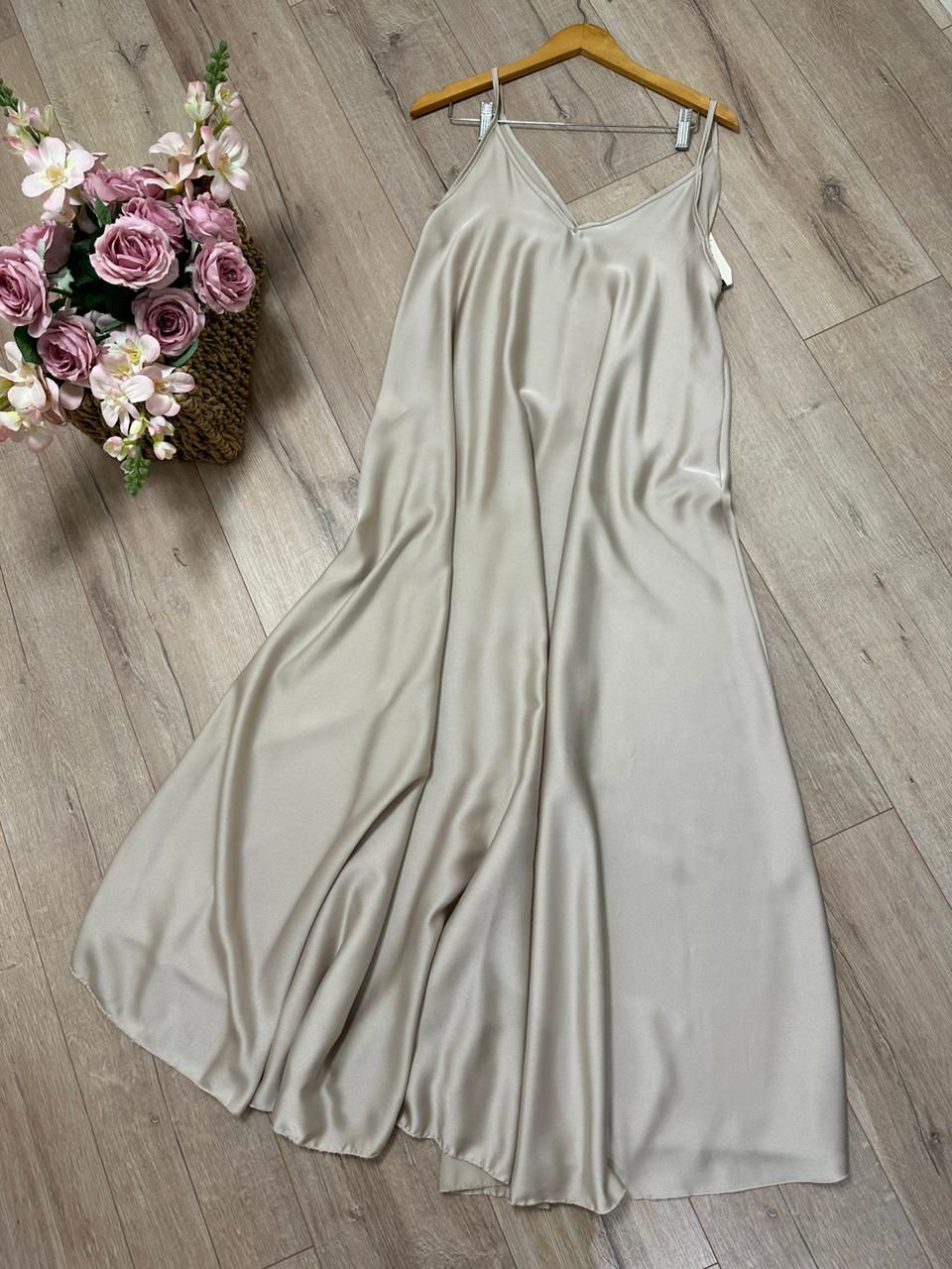 Fustan saten oversize