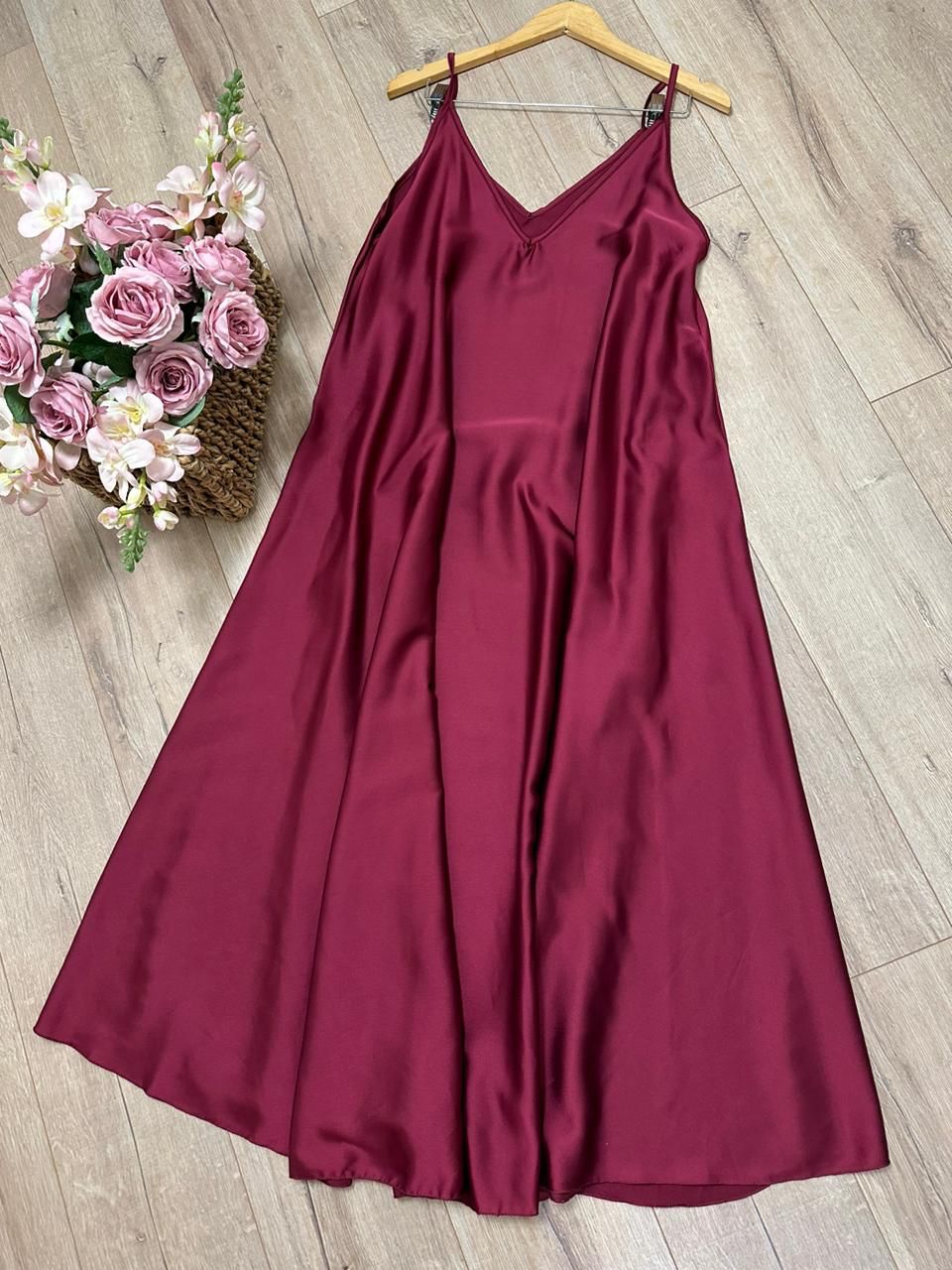 Fustan saten oversize