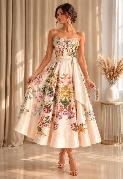 Fustani lino floral