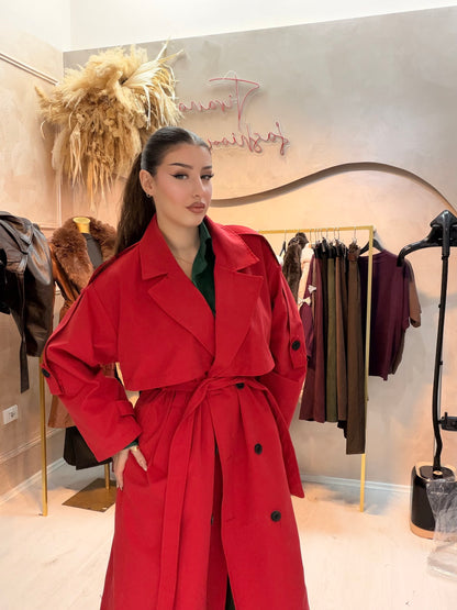 Trench coat i gjate me astar