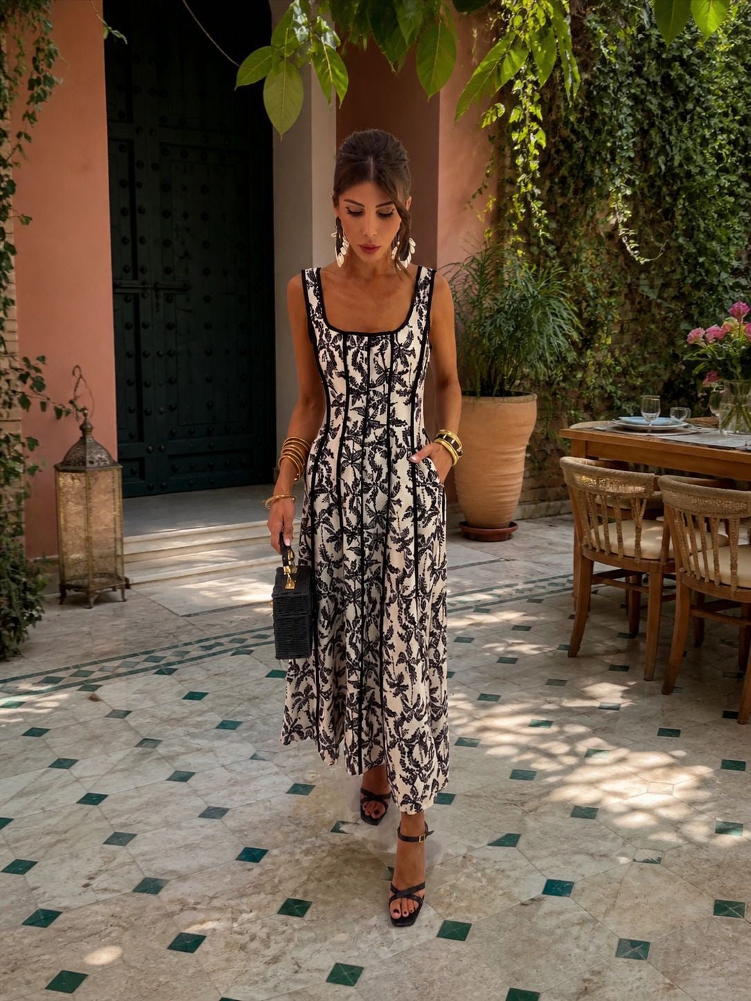 Fustani lino floral