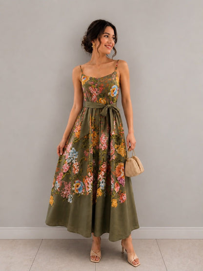 Fustani lino floral