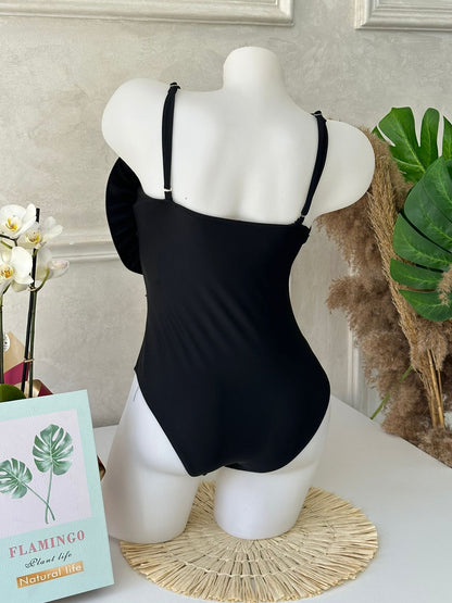 Monokini floral me lule te madhe