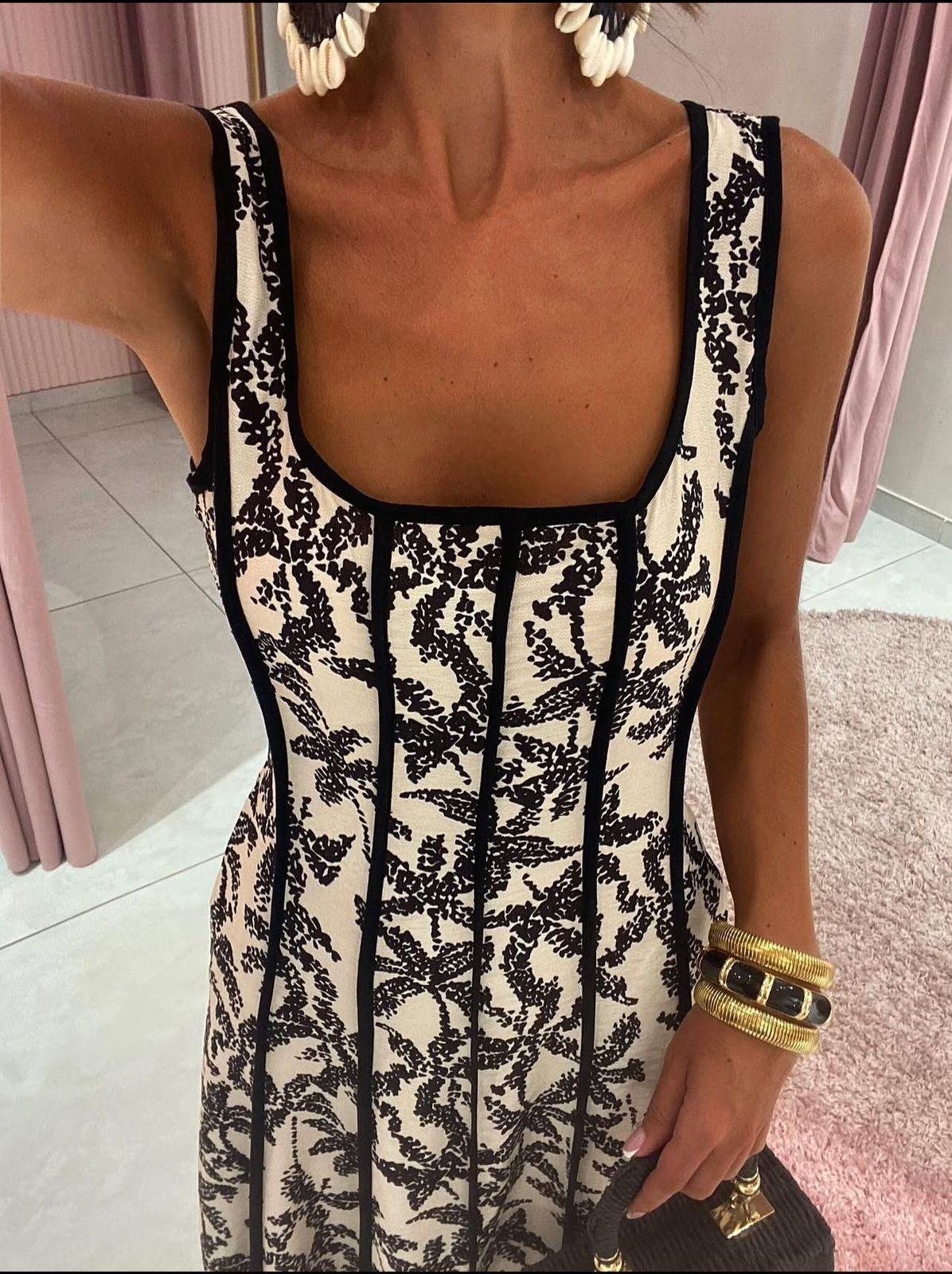 Fustani lino floral